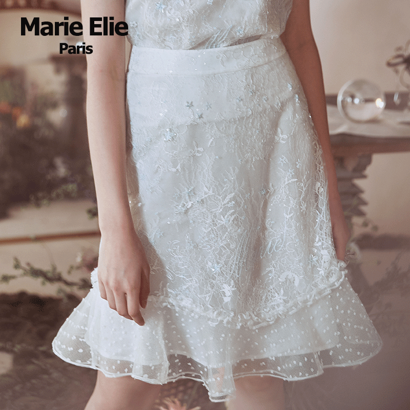 marie elie春夏新款幂瀞me星星半裙 MarieElie半身裙