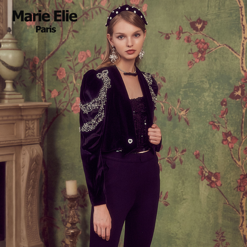 marie elie秋冬新款莜妍姬沁雅长裤 MarieElie休闲裤