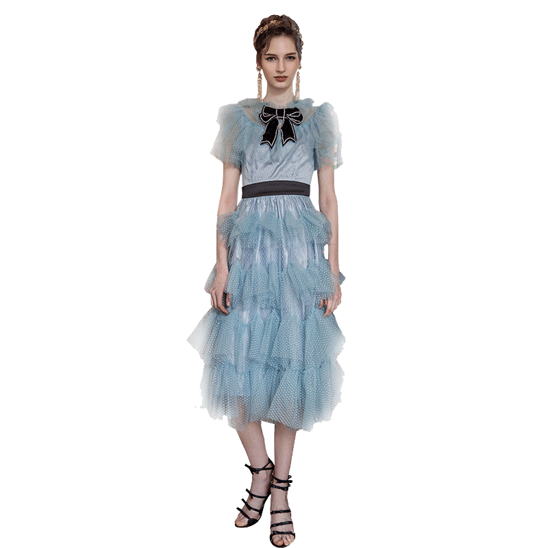 marie elie春夏经典款蝴蝶结公主裙 MarieElie连衣裙