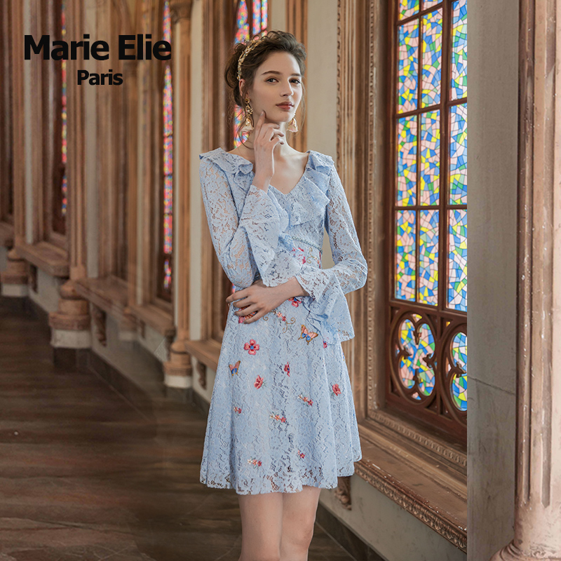 marie elie春夏新品修身显瘦公主裙 MarieElie连衣裙