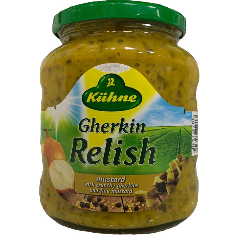 kuhne Gherkin Relish mustard冠利芥末青瓜蓉汉堡酱三明治热狗酱-图3