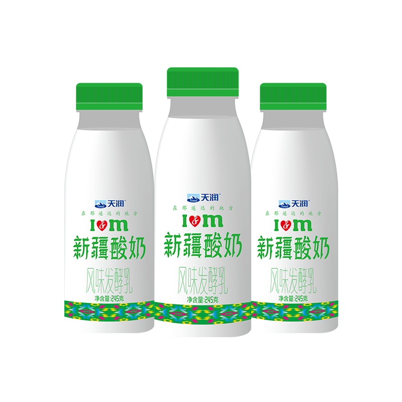 天润新疆低温浓缩原味酸奶瓶装风味发酵乳245g*8瓶 - 图3