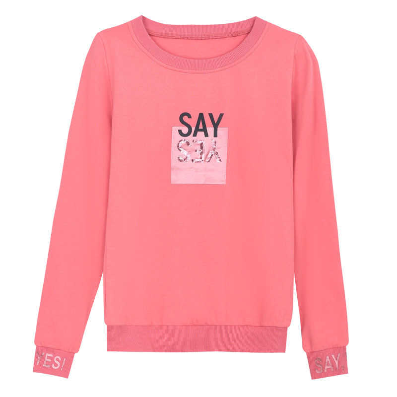 纯棉长袖休闲t恤女2020秋装卫衣 缤薇丽T恤