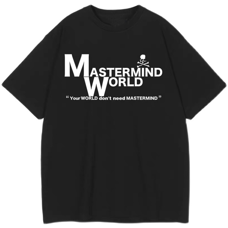 2024暗黑潮牌MMJ骷髅王MASTERMIND WORLD休闲宽松高街小众T恤短袖 - 图3