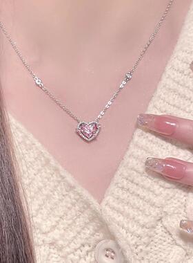 「守护之心」s999纯银爱心项链女轻奢小众锁骨链情人节生日礼物