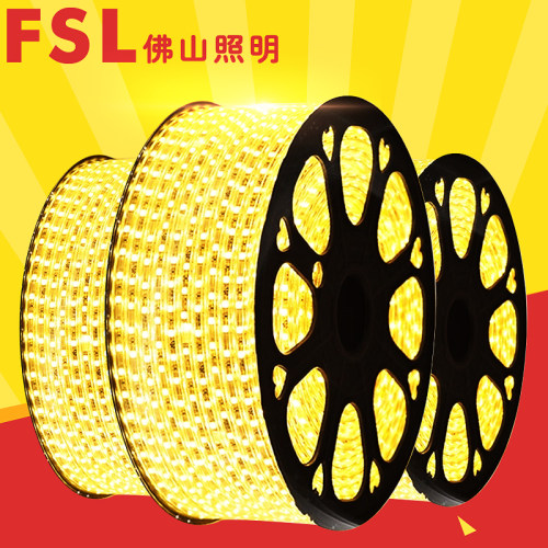 佛山照明LED灯带5050贴片客厅吊顶走廊节能2835软光带双排线超亮 - 图0