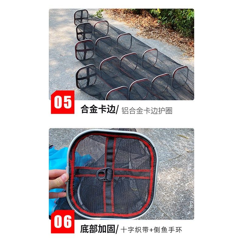 2mm小网眼黑色方网鱼护尼龙网布合金地插多种规格野钓渔护,淘宝优惠券,粉丝福利购,淘宝优惠卷