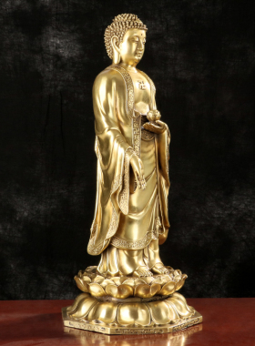 西方三圣观音菩萨阿弥陀佛工艺品