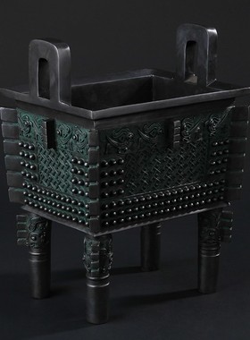 黄铜仿古方鼎，开业乔迁礼品