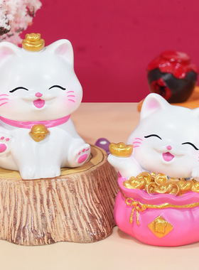 喵财小猪可爱招财猫小猪创意摆件