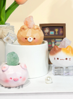 守愿晶灵水晶盲盒可爱动物小摆件