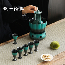 Ninety-one ten Instrumental Wine Fitting Green Pine Glazed Porcelain Sub-Wine Ware Winemaker Chinese White Wine Glass Imitation Song One Cup Gift Box