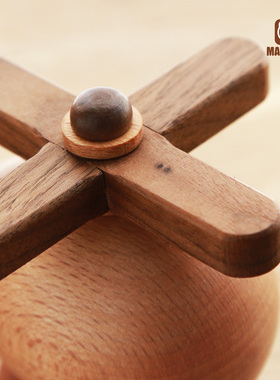 儿童房装饰摆件木质直升机玩具