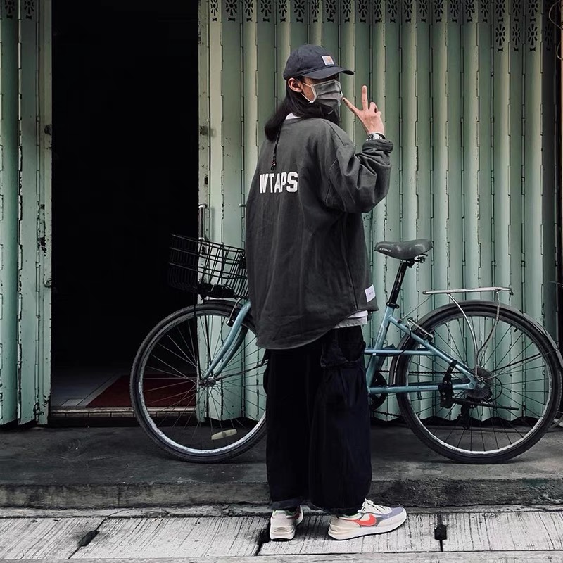 WTAPS LEAGUE/ LS/COTTON. FLANNEL日系长袖棒球衬衫无领 21AW-图1