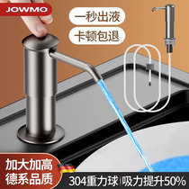 JOWMO Kitchen Sink Wash & Finish Press Extractor Soap Dispenser Extended Tube Wash Vegetable Basin Detergent Bottle Press Theorizer