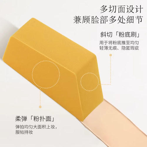 【粉底液粉膏专用】金砖刮刀粉扑梯形干湿两用上妆化妆海绵工具 - 图1