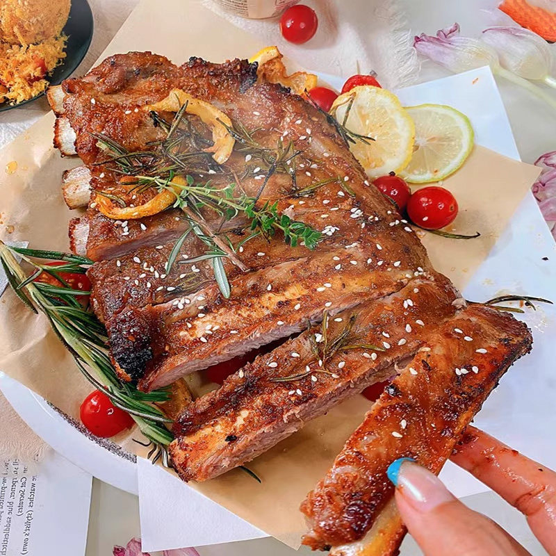 唐王食品黑毛土猪排冷冻腌制猪肋排寸排骨饭店油炸烧烤半成品食材,淘宝优惠券,粉丝福利购,淘宝优惠卷