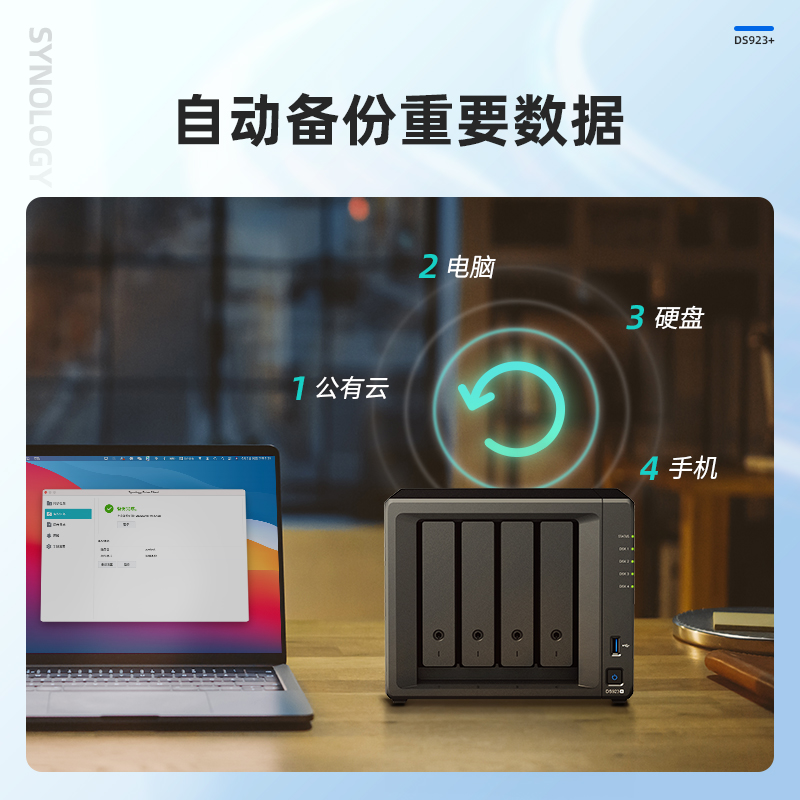 终身技术支持】Synology群晖 NAS DS923+ 四盘位 网络存储服务器企业私有云盘 文件共享 私有云 DS920+升级版 - 图2