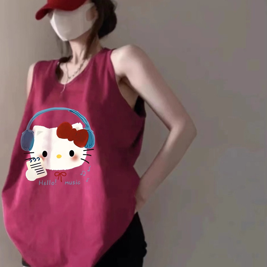 纯棉吊带坎肩跨栏背心无袖t恤女夏外穿高级感宽松慵懒风挂脖上衣,淘宝优惠券,粉丝福利购,淘宝优惠卷