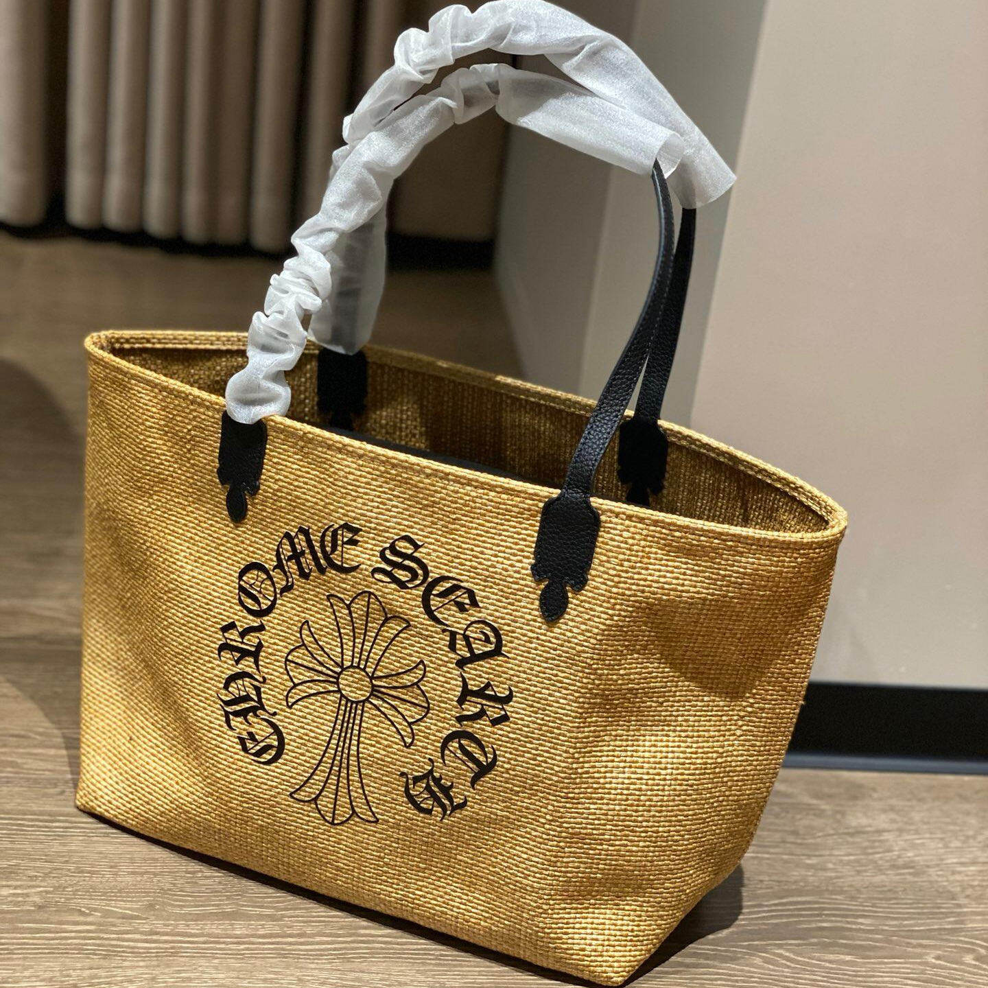 现货美式复古小众十字架草编菜篮子包托海边沙滩旅行包托特单肩包,淘宝优惠券,粉丝福利购,淘宝优惠卷