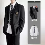 Униформа, комплект, демисезонный значок, черные наплечники, куртка, подходит для подростков