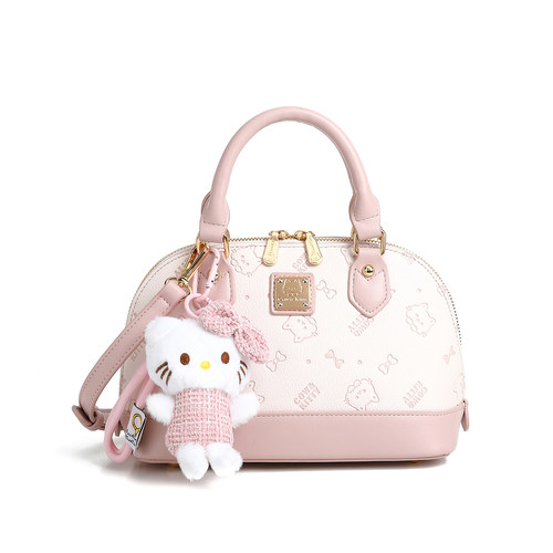 官网正品Cow&Kitty2026新款粉色贝壳包女轻奢小众可爱手提单肩包 - 图3