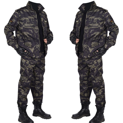 Камуфляжный осенний износостойкий дорожный комплект для работы, рабочая одежда, увеличенная толщина