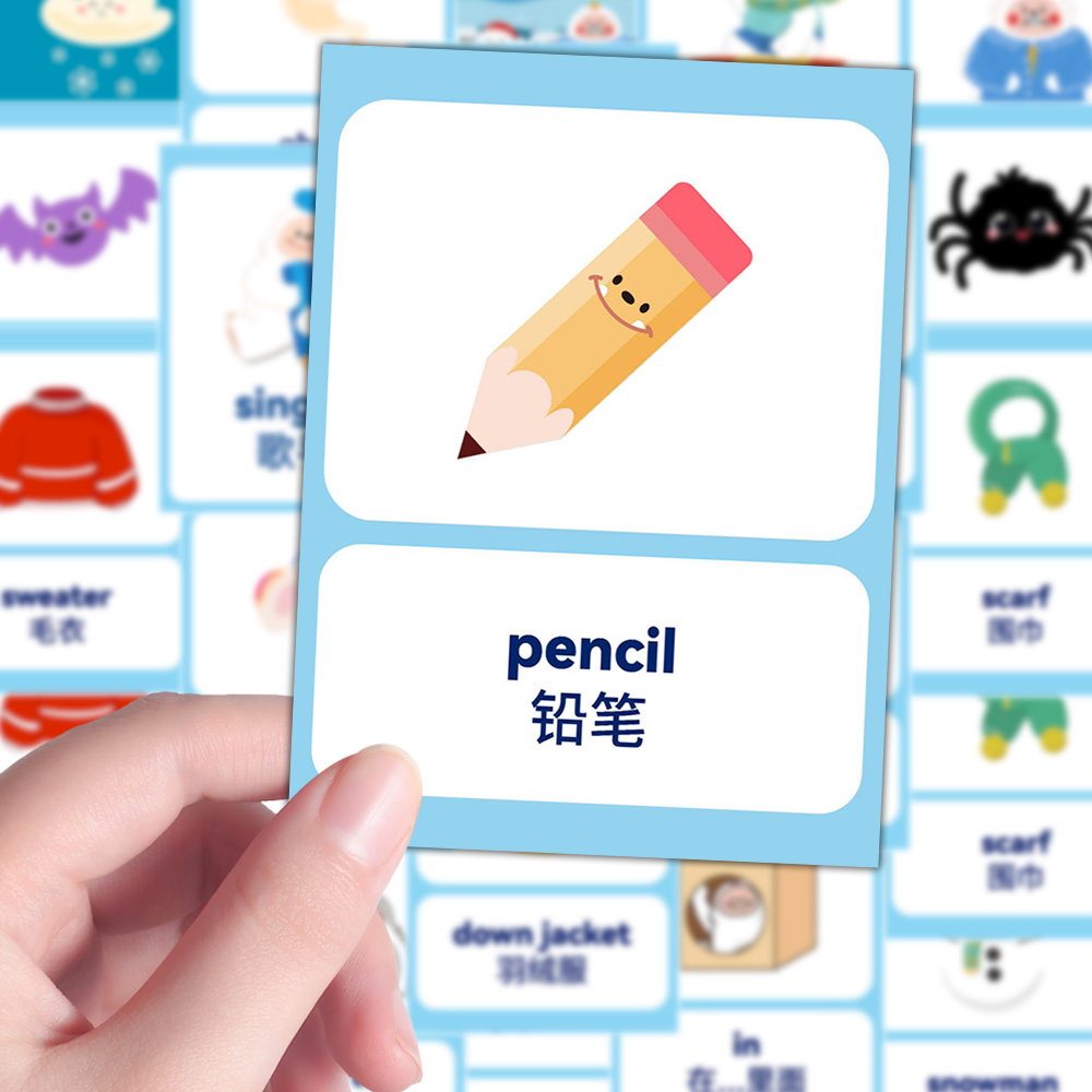 162张英语单词趣味个性贴纸育儿启蒙贴画房间墙面桌面笔记本自粘 - 图0