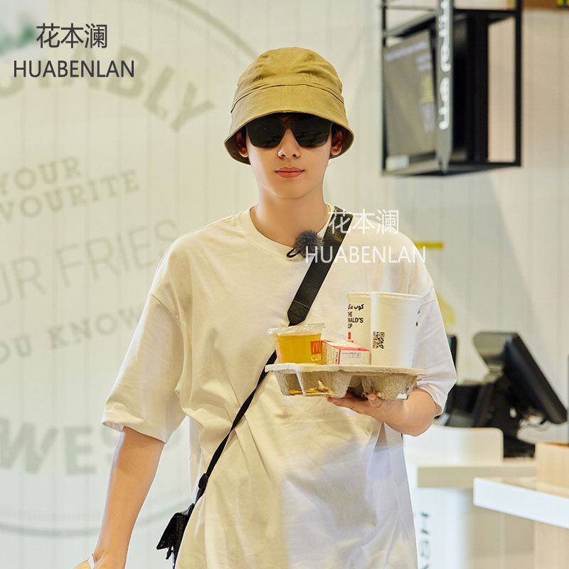 花儿与少年丝路季胡先煦同款帽子日系卡其色遮脸显脸小渔夫帽盆帽