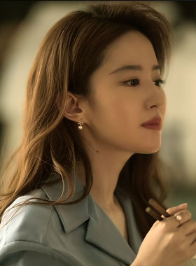 玫瑰的故事刘亦菲黄亦玫同款珍珠戒指复古可调节高级感指圈指环