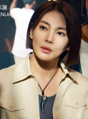 南海归墟张雨绮Shirley杨同款项链狼牙吊坠高级感百搭女颈链