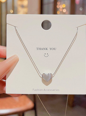 刘亦菲玫瑰的故事黄亦玫同款项链银色爱心简约不掉色锁骨链choker
