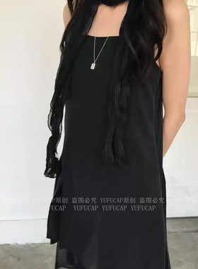 韩国褶皱丝巾女薄款透气2026新款纯色长条韩版围巾女春夏搭配