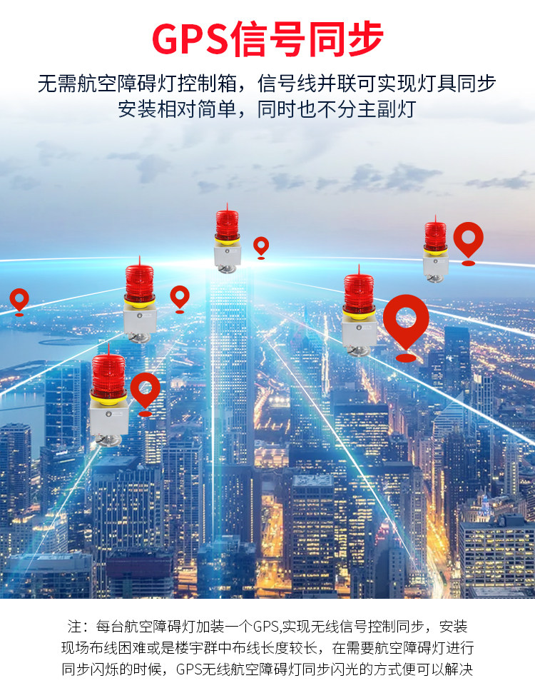 GZ-122/155LEDGPS无线同步闪光航空障碍灯航标灯高楼信号灯航标灯_虎窝淘