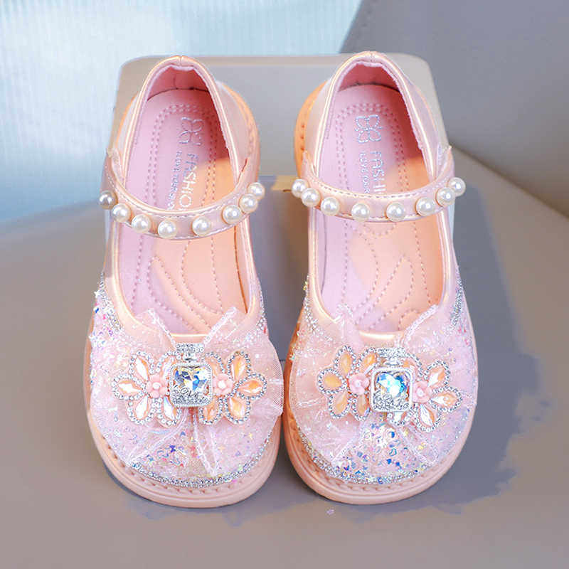 女童公主鞋2025新款春秋小女孩水晶鞋配礼服皮鞋艾莎春季儿童鞋子,淘宝优惠券,粉丝福利购,淘宝优惠卷