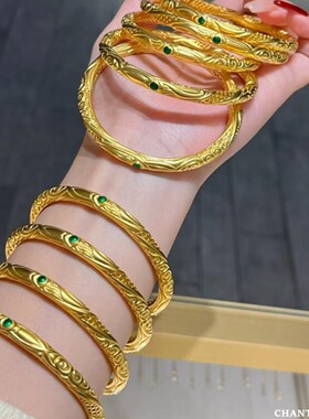 古法哪吒同款18K金乾坤圈手镯