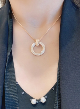 s925纯银T1满天星钻石女士项链