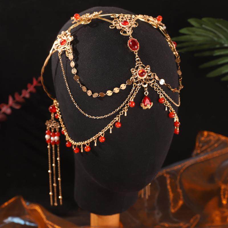 2024年新款敦煌异域西域头饰古风汉服舞姬饰品狐狸额头额饰配饰女,淘宝优惠券,粉丝福利购,淘宝优惠卷