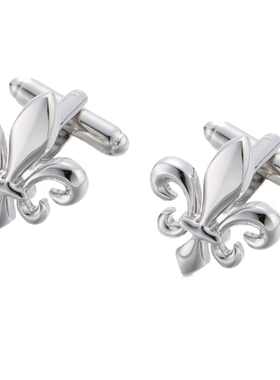 法式袖口男士袖扣银色金属衬衣袖钉衬衫袖口扣定制刻字 Cufflinks