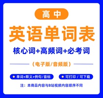 Gaokao English Word Table (PDF MP3 video)