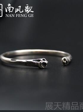 正品南 风歌 原生创设计《肋骨》手镯5 92纯银情侣学 男女