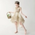 Girl Ocean Birthday Princess Dress Child Model Show Show Dress Dress Girl Little Host Piano Costume Summer - Váy trẻ em