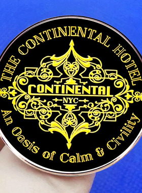 The Continental Hotel疾速追杀胸针洲际酒店大陆饭店别针徽章