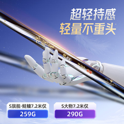 巧渔夫龙战曜轻量大综合鲢鳙大物竿超轻超硬鱼竿手竿钓鱼竿台钓竿 - 图2