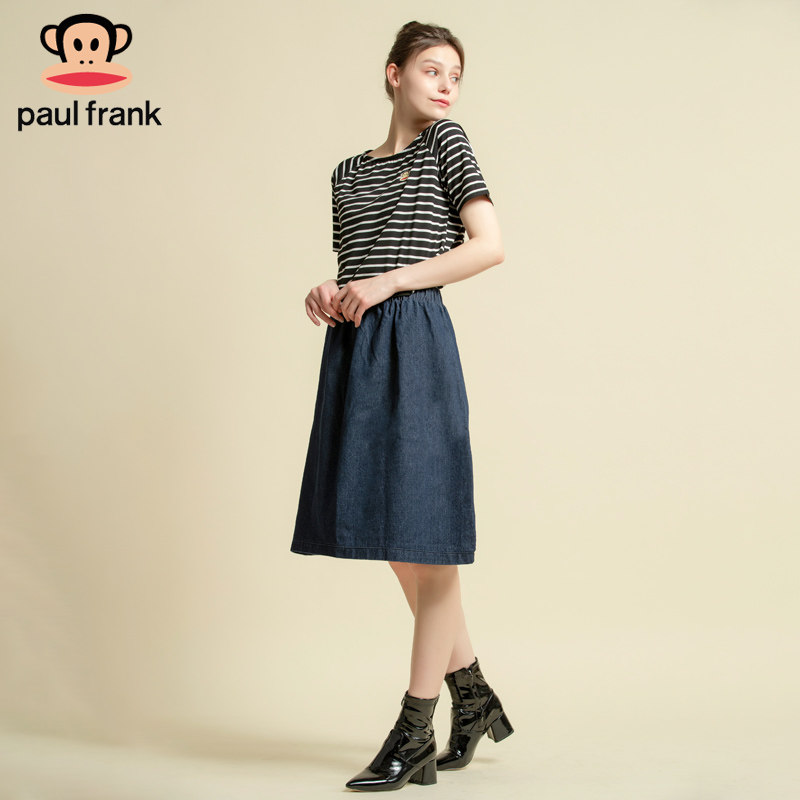 大嘴猴孕妇夏装2019新款夏天连衣裙 paulfrank母婴连衣裙