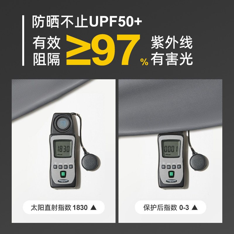 冰丝半指手套男士夏季防晒加长一体手袖套户外骑行登山钓鱼冰袖男 - 图3