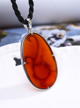 玛瑙男士吊坠饰品项链