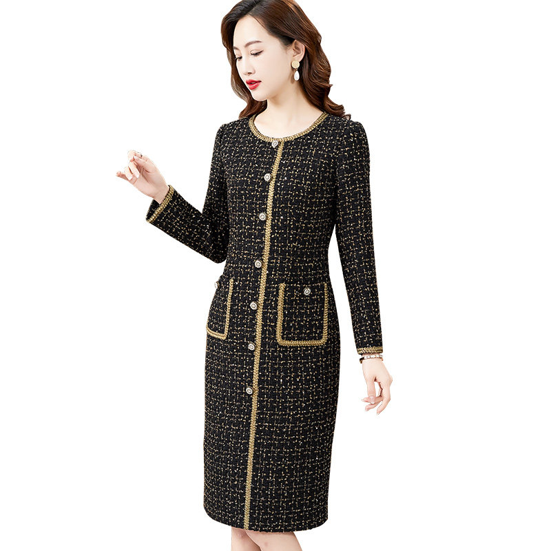 香妮芬小香风高端奢华气质连衣裙 香妮芬连衣裙