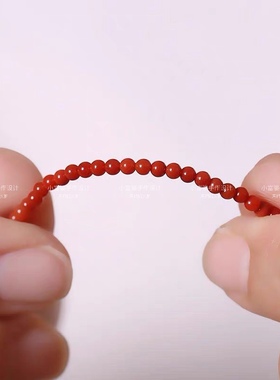 中国红2m特级南红色柿子玛瑙锁骨链女极细项链国潮颈链本命年礼物