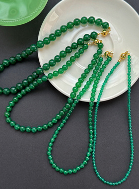 7A级高品质绿玛瑙项链女